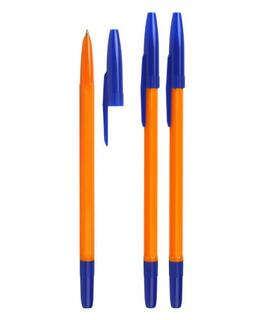 Ручка шариковая 511 "Стамм" синяя 1мм оранжевый корпус РК11