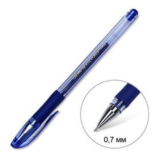 Ручка гель Crown "Hi-Jell Needle Grip" синяя 0,7мм HJR-500RNB