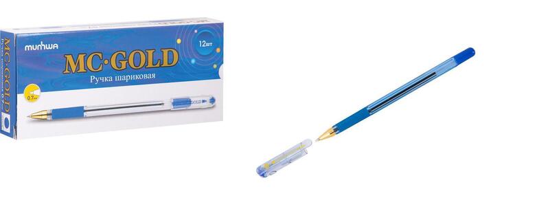 Ручка шариковая "MunHwa.MC Gold" синяя 0,7мм масл.основа BMC07-02 229550