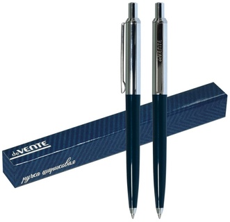Ручка подарочная "deVente" синяя, синий корпус с хромир элем  5070606