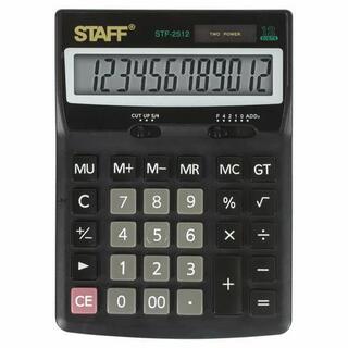 Калькулятор STAFF 12 разряд 170*125мм  STF-2512  250136