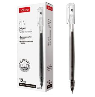 Ручка гель "Hatber.Pin" черная 0,5мм трехгран.корпус GP_064520