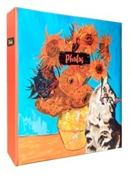 Фотоальбом 100 фото "Van Gogh style 2.Кот и подсолнухи" термосварка ФА 100.023-2 (3636)