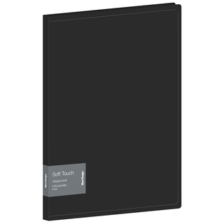 Папка  20 файлов "Berlingo.Soft Touch" 17мм 700мкм черная внутр карман DB4_20980