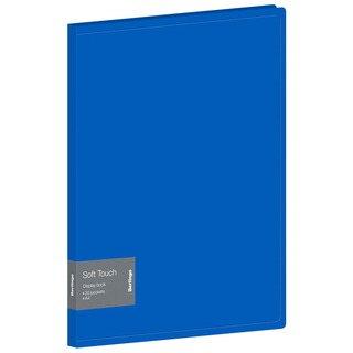 Папка  20 файлов "Berlingo.Soft Touch" 17мм 700мкм синяя внутр карман DB4_20981