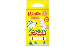 Мел белый набор 4шт "Каляка-Маляка" МБКМ04