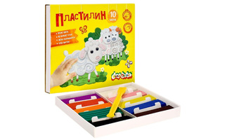 Пластилин 10 цв "Каляка-Маляка.Овечки" 150гр ПКМ10