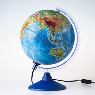 Глобус географический физико-политический с подсветкой 250 мм Классик Евро Ке012500191