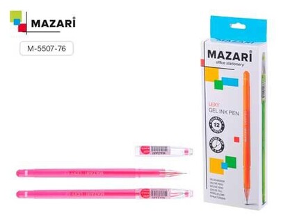 Ручка гель "Lexy" розовая в форме кристалла 0,5мм Mazari М-5507-76