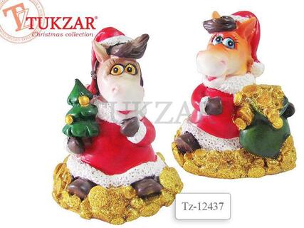 Сувенир "Лошадка-снегурочка" TZ12437 6*5*7см