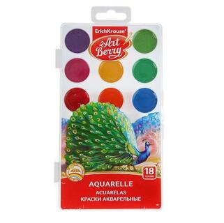 Краски  акв 18 цв "Artberry" с  УФ защитой пластик 41725