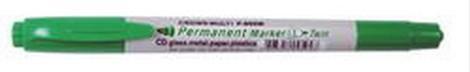 Маркер двухсторонний "Crown Multi Marker Twin" Р-800W зеленый 2мм/1мм
