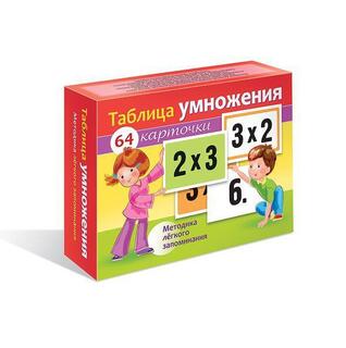 Игра обучающая "Таблица умножения" 64 карточки Хатбер НП_19209