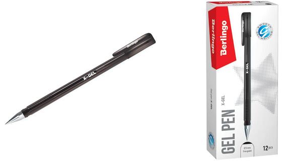 Ручка гель "Berlingo.X-Gel" черная 0,5мм CGp_50120