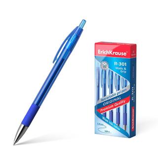 Ручка гель "Erich Krause.R-301 Original Gel Matic&Grip" синяя автомат 46814 0,5мм