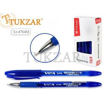 Ручка шариковая TZ 4764 М синяя Vista  на масляной основе игол.стержень 0,7мм (Россия)
