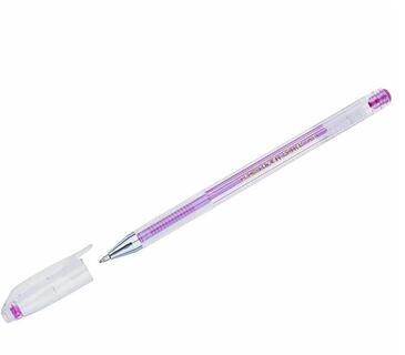 Ручка гель металлик Crown "Hi-Jell Metallic" розовая HJR-500GSM 0,7мм