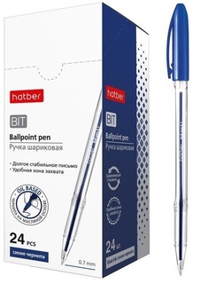 Ручка шариковая "Hatber.Bit" масл.основа синяя 0,7мм ВР_061222