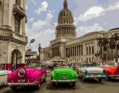 Картина для рисования по номерам "Капитолий в Гаване" 40*50см MCA839