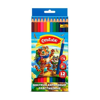 Карандаши 12 цв "Creativiki" пластик ЦКП12КР