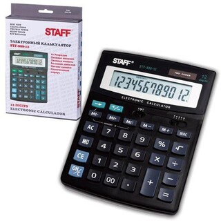 Калькулятор STAFF 12 разряд 200*150мм  STF-888  250149 (аналог Citizen 888)