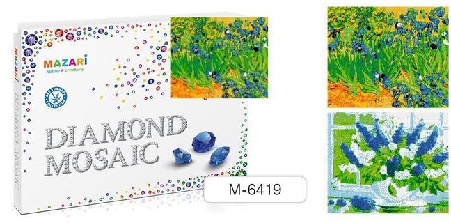 Мозаика алмазная "Цветы" 40*50см на подрамнике Mazari М-6419