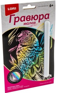 Гравюра "Попугай на ветке" малая Гр-594