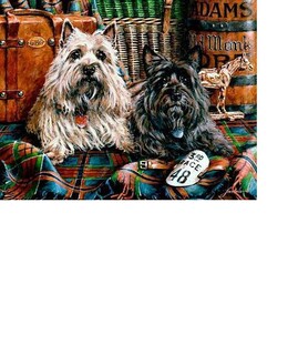 Картина для рисования по номерам "Шотландские терьеры" 40*50см GХ25553