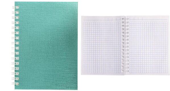 Записная книжка А6   80л "Metallic" мята на гребне бумвинил Хатбер 80ЗК6бвВ1гр 066838