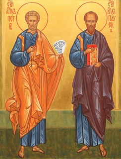 Картина для рисования по номерам "Икона.Апостолы Петр и Павел" 40*50см Х-2748 РК УЦЕНКА