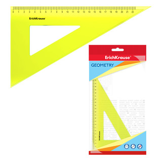 Треугольник 60" 22 см ErichKrause Neon желтый 49564