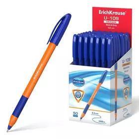 Ручка шариковая "Erich Krause.U-109 Ultra Glide Technology" синяя 1мм 47591 оранж.корпус