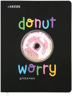 Дневник школьный 1-11 кл обложка твердая "deVente.Donut Worry" иск.кожа 2020198