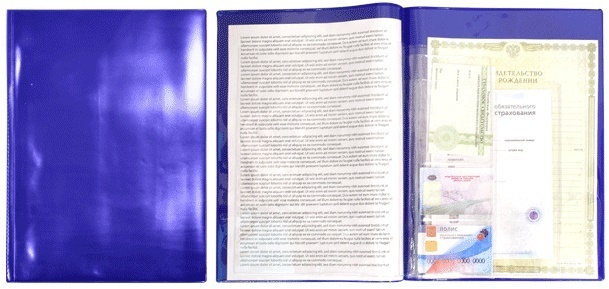 Папка для семейных документов "deVente" 8 файолв+4кармана синяя А4 ПВХ 500мкм 1031923 УЦЕНКА