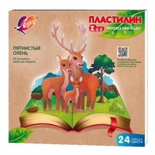 Пластилин 24 цв "Zoo" 360гр  30С1809-08 Луч