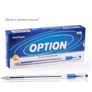 Ручка шариковая "MunHwa.Option" синяя 0,5мм масл.основа ОР-02