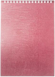Блокнот А5   80л "Metallic" розовый на гребне бумвинил Хатбер 80Б5бвВ1гр 066851