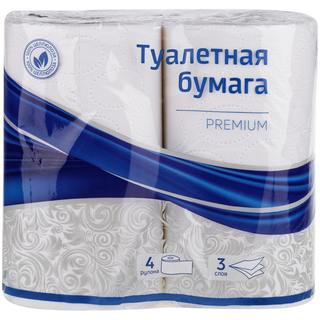 Туалетная бумага "OfficeClean" 3сл 4рул 279673