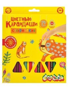Карандаши 24 цв "Каляка-Маляка.Премиум" трехгранные утолщен супермягк КМКМ24