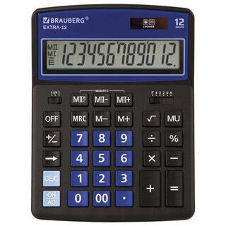 Калькулятор Brauberg Extra-12-BK 12 разряд 206*155мм 250472