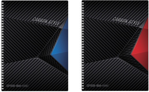 Тетрадь А4  80 л " CarbonStyle" клетка гребень лак  80Т4вмВ1гр 068810 Хатбер