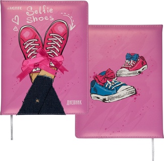 Дневник школьный 1-11 кл обложка поролон "deVente.Selfie&Shoes" иск.кожа 2020257