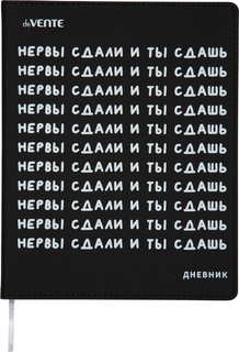 Дневник школьный 1-11 кл обложка гибкая "deVente.Нервы сдали и ты сдашь" иск.кожа 2022216