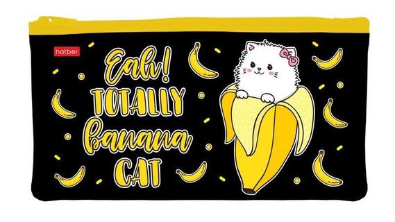 Пенал косметичка "Banana cat" 205*110 на молнии Npk_45209 Hatber