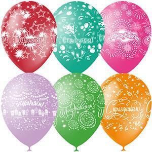 Шары 12" Пастель+декоратор "Праздничная тематика" (25шт) 6041229