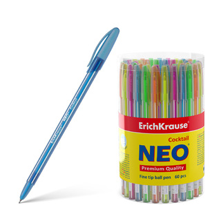 Ручка шариковая "Erich Krause.Neo Cocktail" синяя 0,7мм 33518
