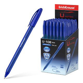 Ручка шариковая "Erich Krause.U-108 Ultra Glide Technology" синяя 1мм 47595 синий корпус