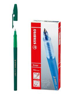 Ручка шариковая "Stabilo Liner 808 F" зеленая 0,38мм 808/36