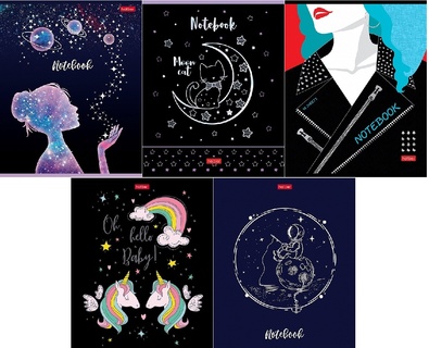 Тетрадь 48 л 3D фольга "Серебряный сон" клетка 48Т5лофВ1 075842 Хатбер