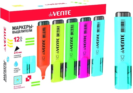 Текстовыделитель "deVente" голубой 1-5мм 5045006